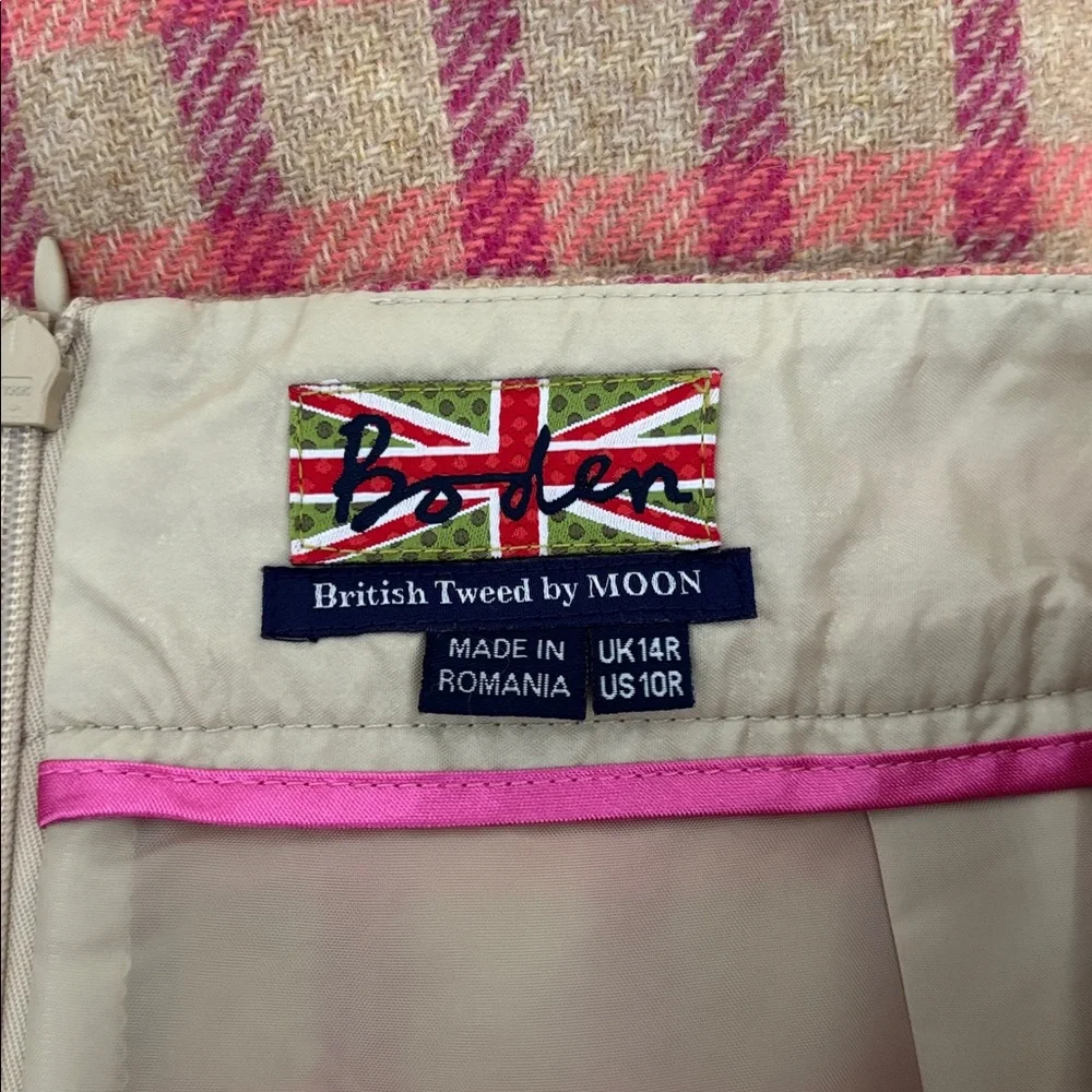 Boden British Tweed by Moon check mini skirt Sz 10. - Picture 6 of 7